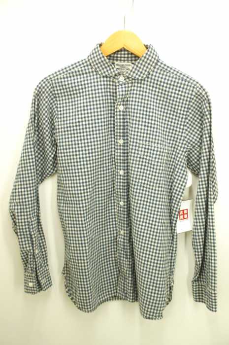 HELLER'S CAFE（ヘラーズカフェ） 1910s Deidrick George H Makers Shirts ONE WASH ラウンドカラー ギンガムチェックシャツ メンズ トップス
