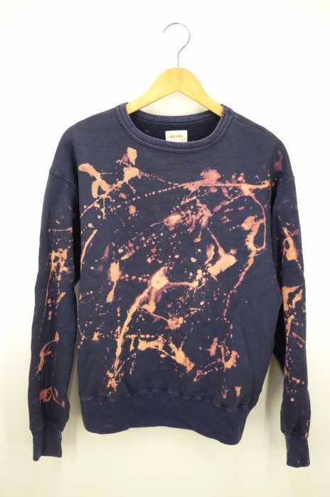 BUZZ RICKSONS × BEAMS（バズリクソンズ ビームス） 別注 ブリーチ加工 コットンクルーネックスウェット メンズ トップス