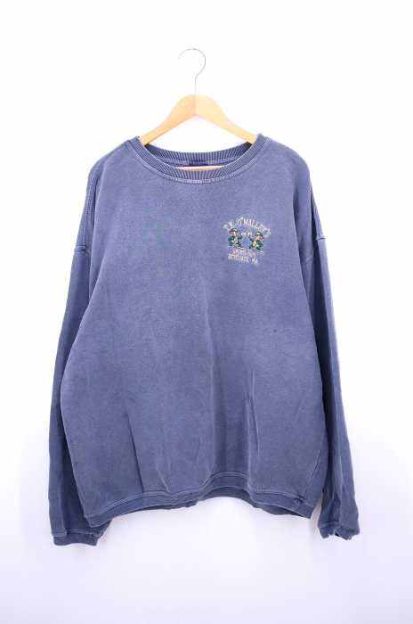 USED古着  （ユーズドフルギ） COMFORT COLORS ボディ ガーメントダイ加工 TK OMALLEYS 胸刺繍 オーバーサイズスウェット メンズ トップス