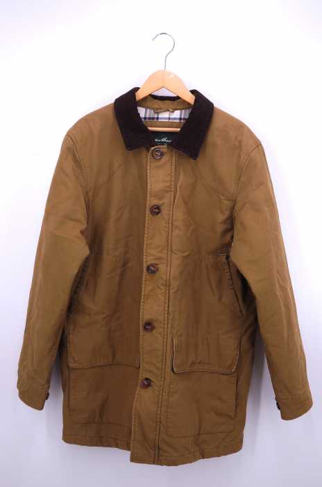 Eddie Bauer （エディーバウアー） 裏地マドラスチェック柄 コーデュロイ切替 中綿コットンカバーオール メンズ アウター
