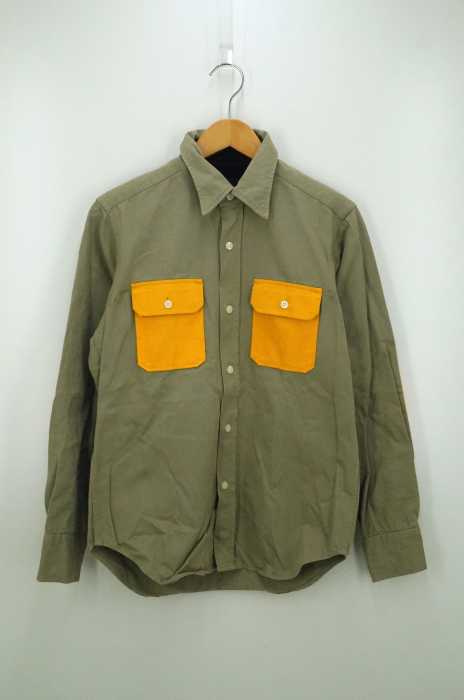 WOOLRICH WOOLEN MILLS (ウールリッチウーレンミルズ) パネル切替 カラーポケットワークシャツ メンズ トップス