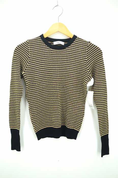 ZARA KNIT(ザラニット) 総柄クルーネックニット レディース トップス