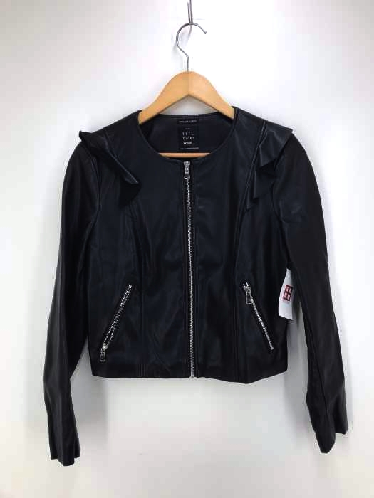 ZARA（ザラ） フェイクレザーフリルジャケット レディース アウター