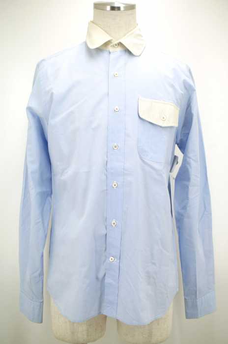 nanamica（ナナミカ） Wind shrit　コーデュロイ切替ラウンドカラーシャツ メンズ トップス