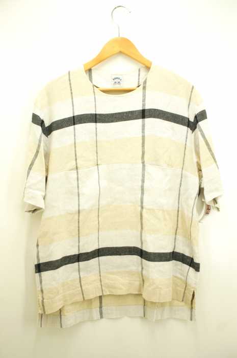 SUNSEA （サンシー） チェック プルオーバー Tシャツ BORDER CHECK PULL OVER メンズ トップス