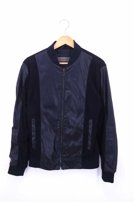 ZARA MAN （ザラマン） フェイクレザー切替 ジップライダースジャケット メンズ アウター