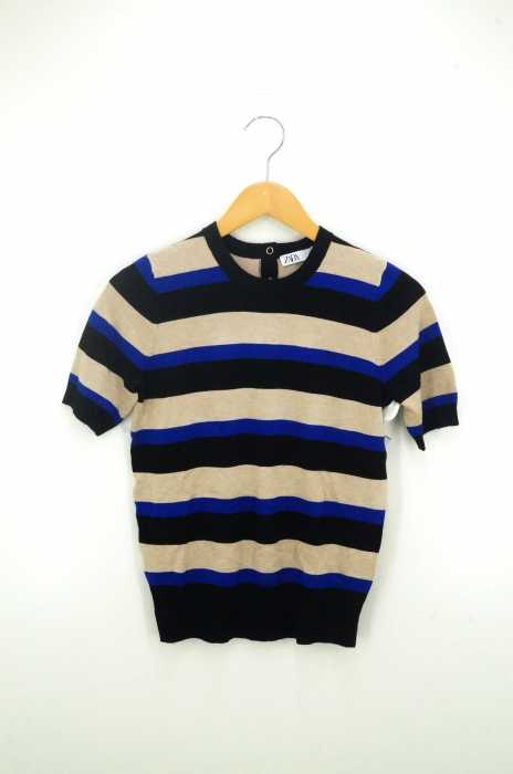 ZARA（ザラ） 半袖ボーダーニットトップス レディース トップス