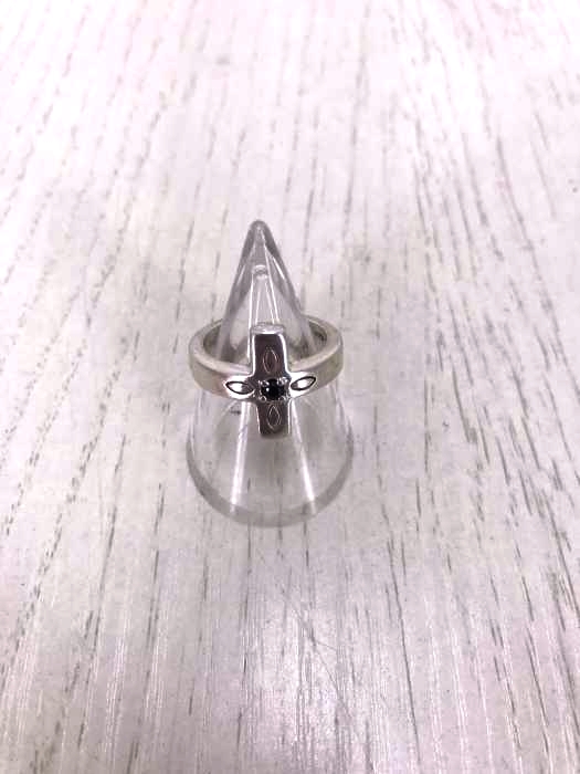 USED古着（ユーズドフルギ） 十字架 クロスストーンシルバーリング レディース アクセサリー