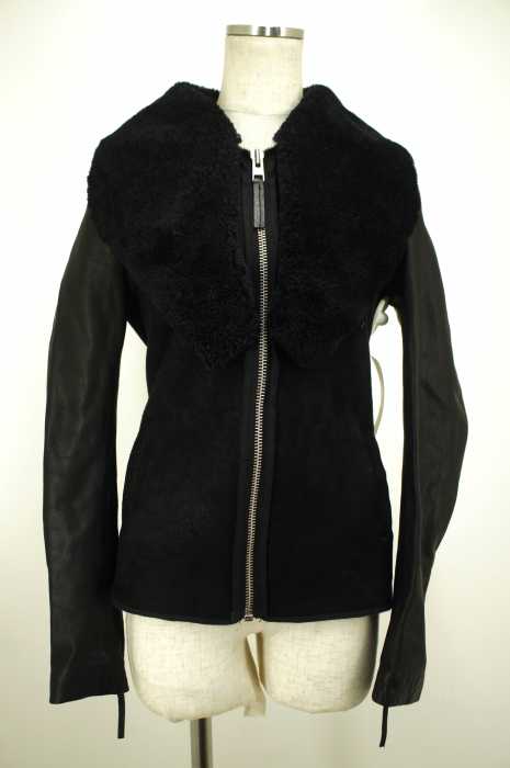 ALLSAINTS （オールセインツ） BARTLETT JACKET　内ボア切替シープスキンジャケット レディース アウター