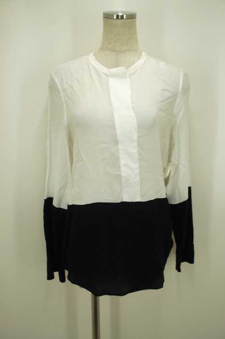 ZARA WOMAN （ザラ ウーマン） ノーカラープルオーバーブラウス レディース トップス
