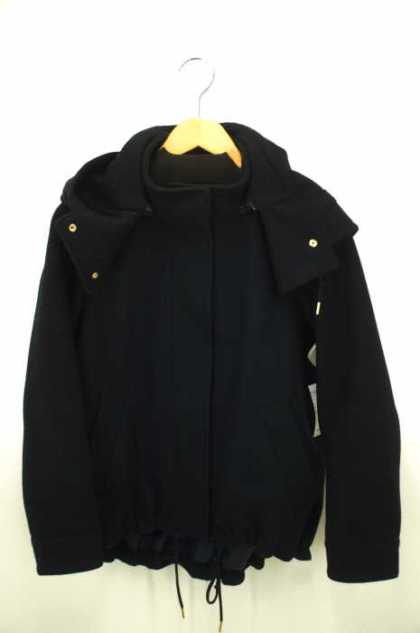 UNITED ARROWS green label relaxing (ユナイテッドアローズグリーンレーベルリラクシング) AラインミリタリーSHコート フーデッドメルトンショートコート レディース アウター