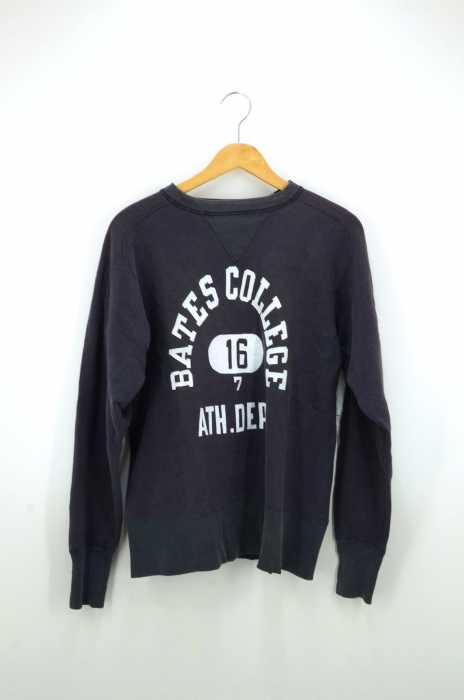 USED古着  （ユーズドフルギ） カレッジロゴプリント 両Vクルーネックスウェット メンズ トップス