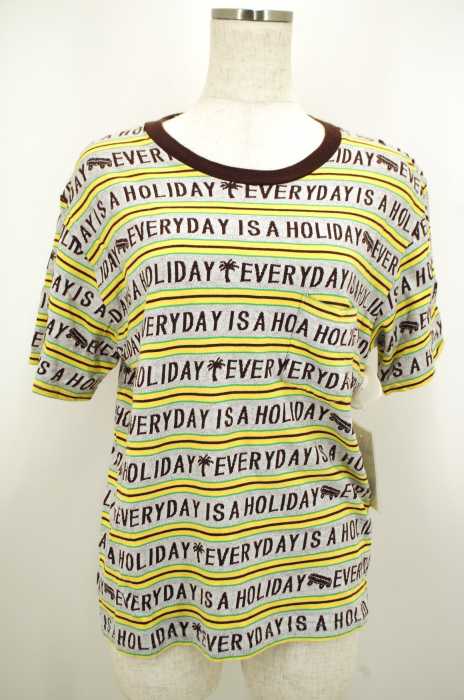 RODEO CROWNS （ロデオクラウン） EVERYDAY IS A HOLIDAY プリントカットソー レディース トップス