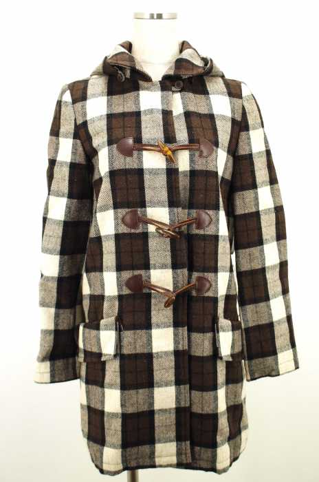 A.P.C. （アー・ペー・セー） フード付きチェックダッフルコート レディース アウター