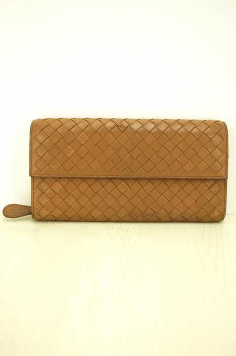 BOTTEGA VENETA (ボッテガヴェネタ) コンチネンタル ネロイントレチャートウォレット 長財布 レディース 財布・ケース