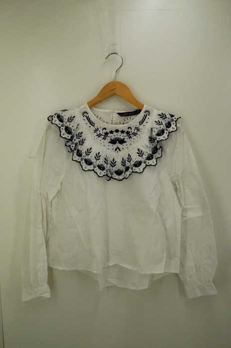 ZARA WOMAN (ザラ ウーマン) フラワー刺繍ブラウス レディース トップス