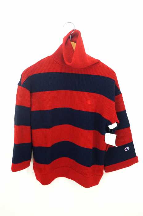 Champion (チャンピオン) ウール混ワッフル ハイネック スウェットシャツ レディース トップス