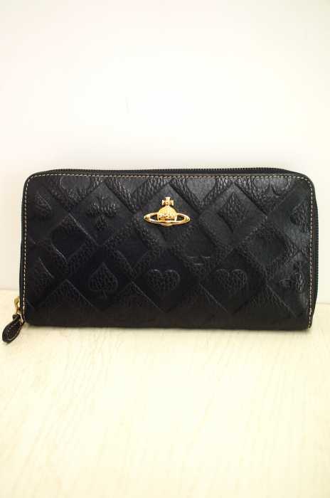 Vivienne Westwood （ヴィヴィアンウエストウッド） MONTECARLO NERO モノグラムラウンドジップウォレット レディース ファッション雑貨