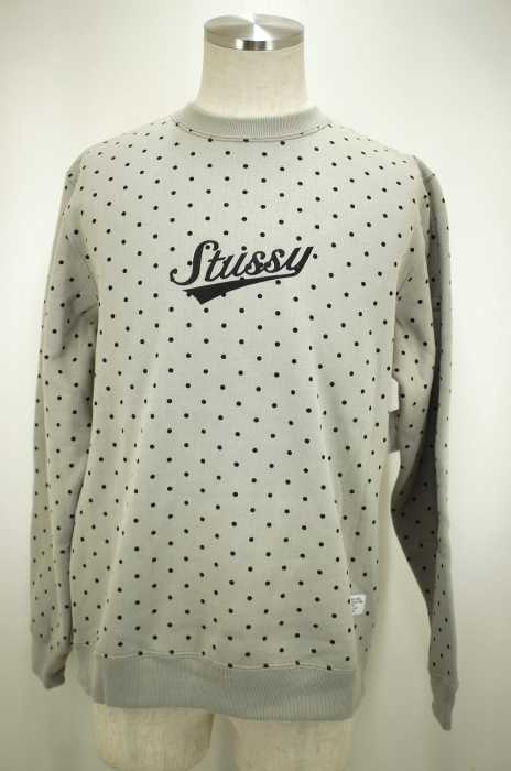 STUSSY （ステューシー） Basic Logo ドット柄スウェットプルオーバー メンズ トップス