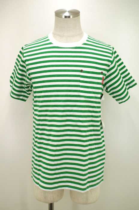 STUSSY （ステューシー） AUTHENTIC GEAR ボーダー柄ポケット付きTシャツ メンズ トップス