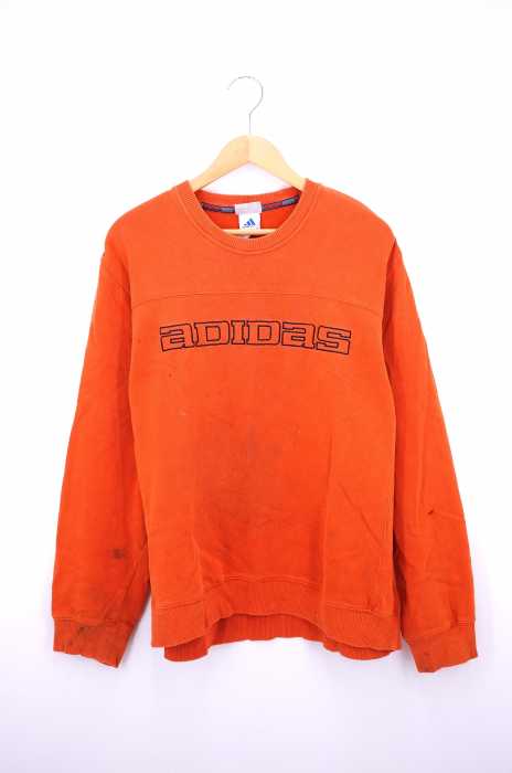 adidas (アディダス) 80s後期~90s 万国旗タグ ロゴ刺繍 クルーネックスウェット メンズ トップス
