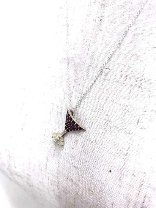 USED古着(ユーズドフルギ) グラスデザインシルバーネックレス レディース アクセサリー