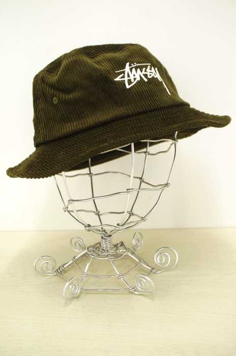 STUSSY (ステューシー) ロゴ刺繍コーデュロイバケットハット メンズ 帽子