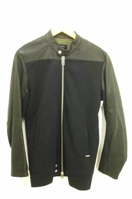DIESEL （ディーゼル） ラムレザースリーブジップパーカ メンズ アウター
