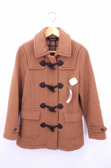 BROOKS BROTHERS(ブルックスブラザーズ) 裏地チェック柄 木製トグル メルトンウールダッフルコート レディース アウター