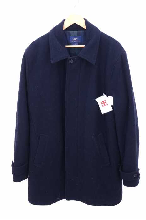346 BROOKS BROTHERS（ブルックスブラザーズ） 裏地キルティング タータンチェック柄 ワイドシルエットメルトンウールジップアップコート メンズ アウター