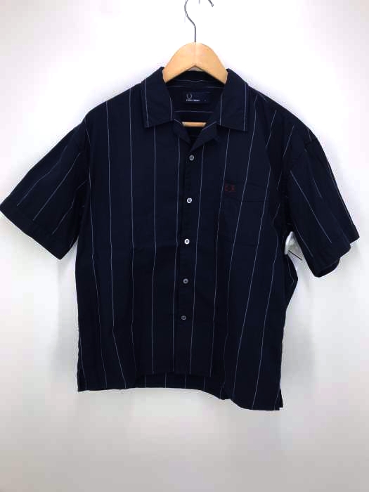 FRED PERRY（フレッドペリー） オープンカラーストライプ半袖シャツ メンズ トップス