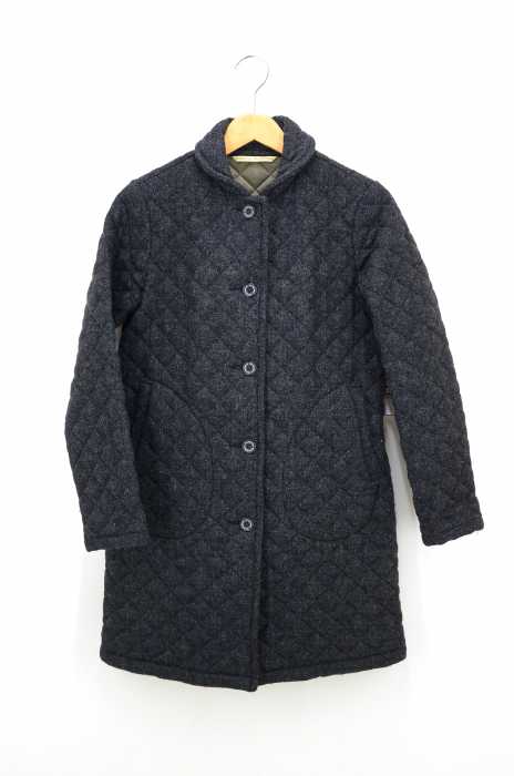 Traditional Weatherwear（トラディショナルウェザーウェア） RUM ツイードウール キルティングステンカラーコート レディース アウター