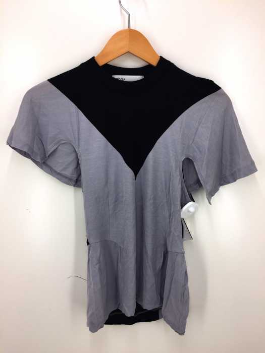 TOGA ARCHIVES（トーガアーカイブス） デザイン加工ストレッチクルーネックTシャツ レディース トップス