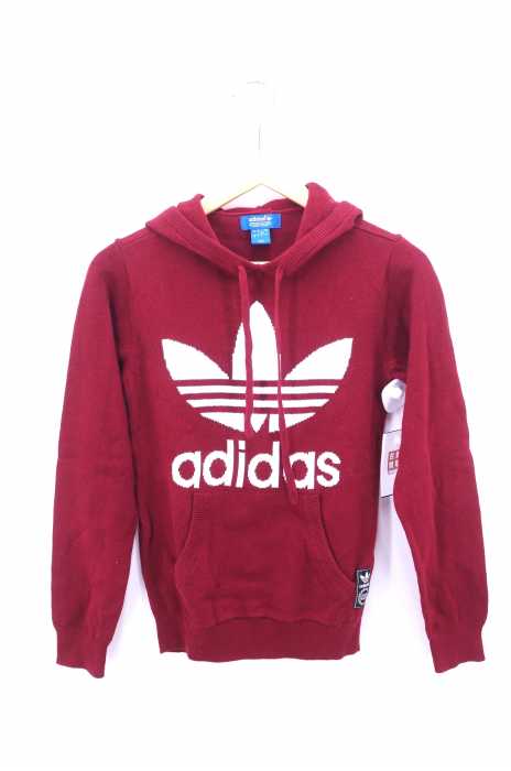 adidas （アディダス） KNIT TREFOIL HOODIE レディース トップス