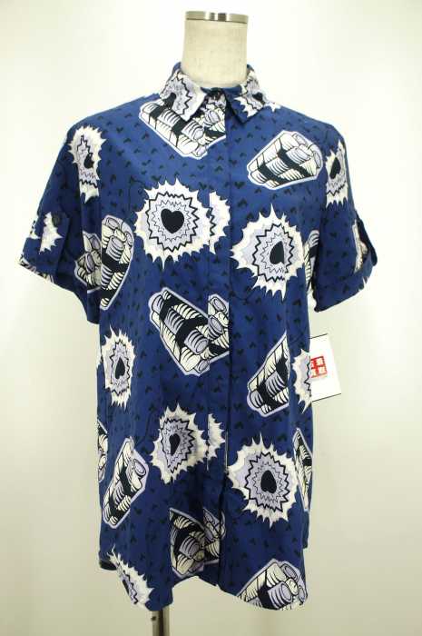 alice mccall (アリスマッコール) 15SS SOLANGE SHIRT 比翼総柄シャツ レディース トップス