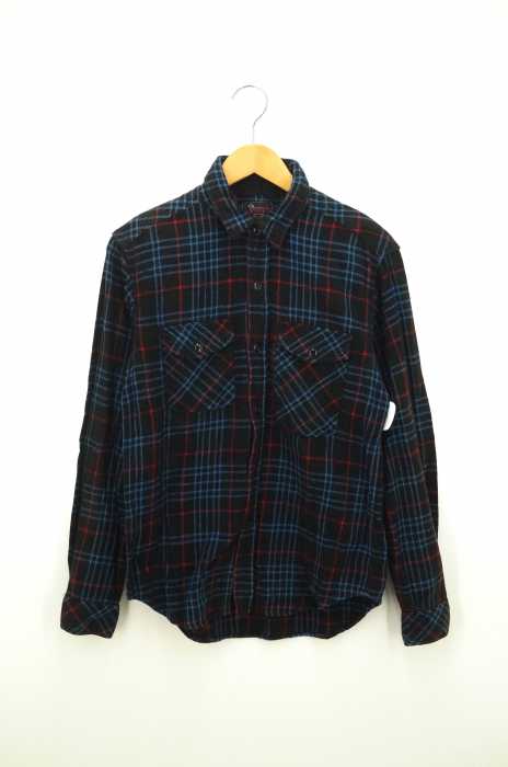 WOOLRICH WOOLEN MILLS (ウールリッチウーレンミルズ) マドラスチェック柄 ダブルポケットコットンネルシャツ メンズ トップス