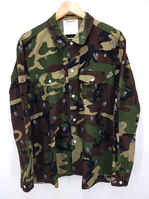 DIGAWEL 4（ディガウェルフォー） CAMOUFLAGE SHIRT メンズ トップス