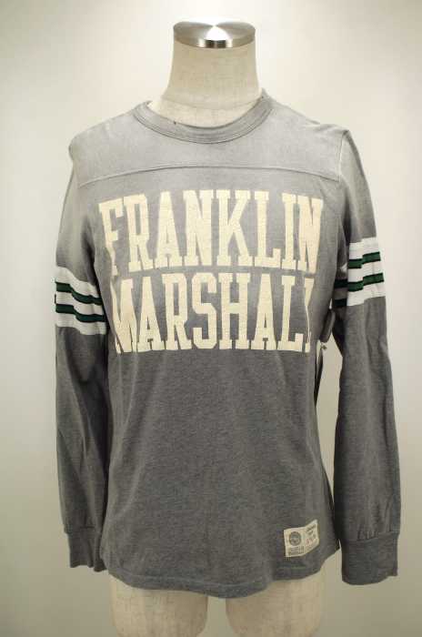 FRANKLIN&MARSHALL (フランクリンマーシャル) ロゴプリントグラデーションロングTシャツ メンズ トップス