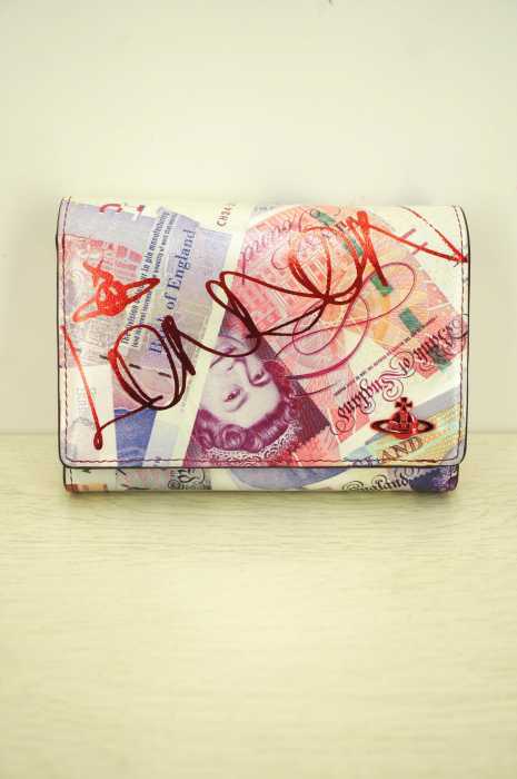 Vivienne Westwood (ヴィヴィアンウエストウッド) MONEY&ウォレス2 オーブ付き2つ折り財布 レディース ファッション雑貨