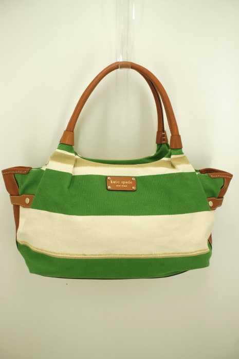 kate spade NEW YORK (ケイトスペードニューヨーク) レザー切替 ワイドボーダー レディース バッグ