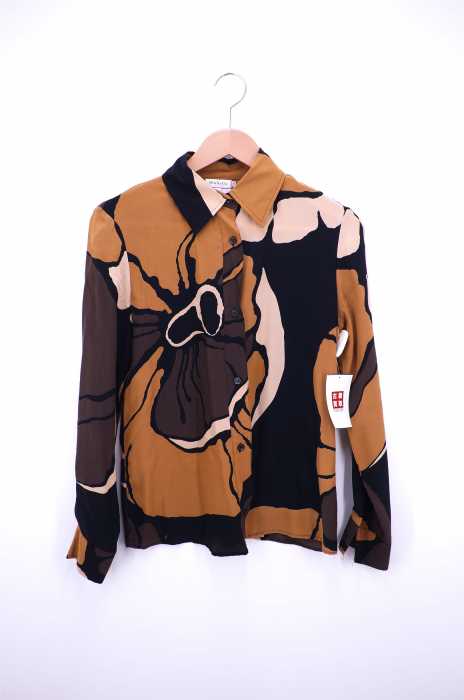 MAX & CO.（マックスアンドコー） アートプリント シルクボタンシャツ レディース トップス