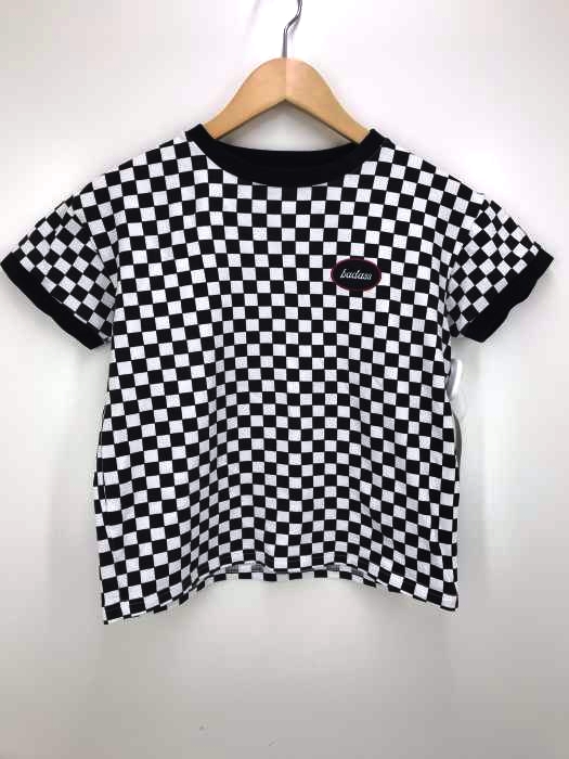 LAGUA GEM（ラグアジェム） ブロックチェックワンポイントワッペンTシャツ レディース トップス