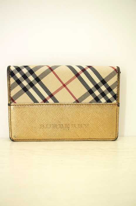 BURBERRY（バーバリー） ノバチェック柄メタリックパスケース レディース ファッション雑貨