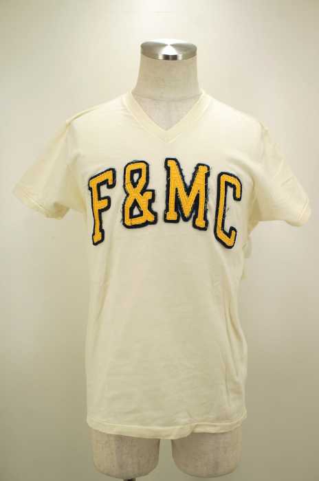 FRANKLIN&MARSHALL (フランクリンマーシャル) ロゴパッチVネック半袖シャツ Tシャツ メンズ トップス