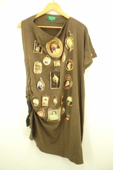 Vivienne Westwood RED LABEL （ヴィヴィアンウエストウッドレッドレーベル） アシンメトリー ドレープデザイン 絵画プリント レディース トップス