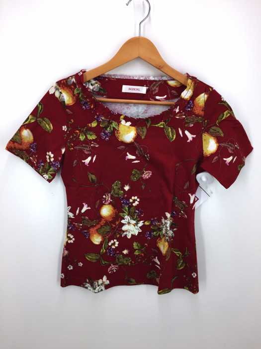 INGEBORG（インゲボルグ） デザインネック花柄プリントTシャツ レディース トップス