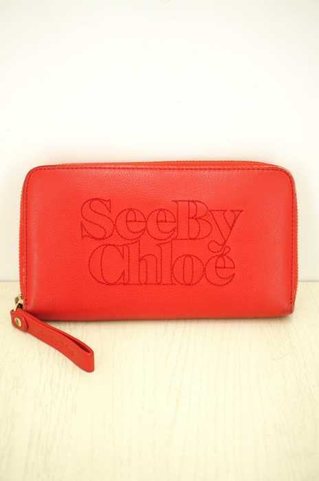 SEE BY CHLOE （シーバイクロエ） ZIP FILE LEATHER　ラウンドジップウォレット レディース ファッション雑貨