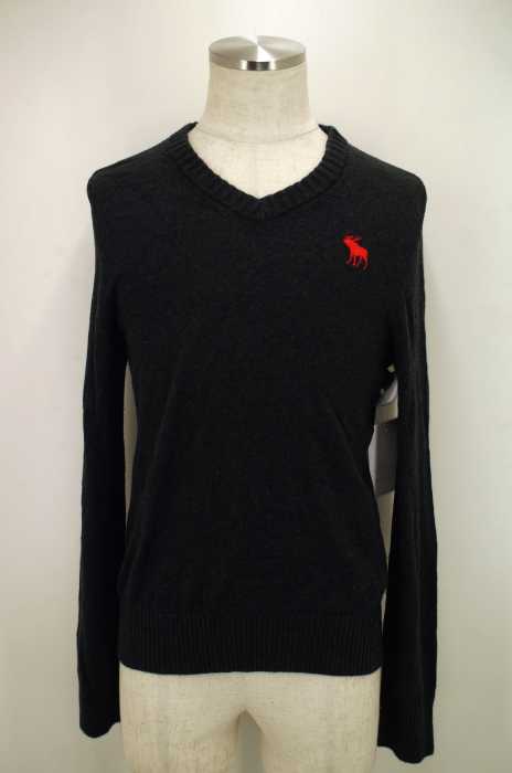 Abercrombie & Fitch （アバクロンビーアンドフィッチ） ワンポイント刺繍カシミヤ混ニットセーター メンズ トップス