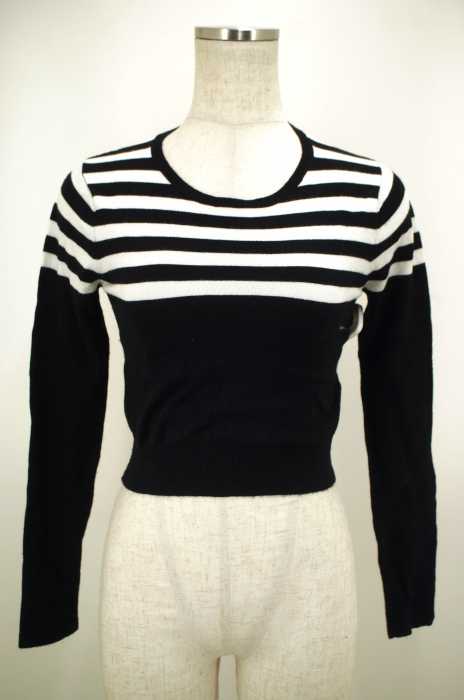 SLY （スライ） SHORT HG KNIT ボーダーニットセーター レディース トップス