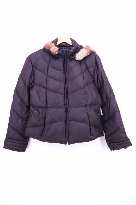 TALBOTS（タルボット） 着脱式 ファーフード ジップアップ ダウン 